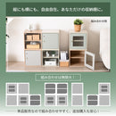 KaguBuy キューベル キューブボックス CUBE BOX オープン ガラス扉付き 棚付き 鍵付き 収納ボックス くすみカラー カラーボックス A4サイズ対応 木製 正方形 収納棚 リビング収納 おしゃれ ナチュラル