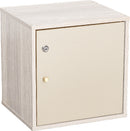 KaguBuy キューベル キューブボックス CUBE BOX オープン ガラス扉付き 棚付き 鍵付き 収納ボックス くすみカラー カラーボックス A4サイズ対応 木製 正方形 収納棚 リビング収納 おしゃれ ナチュラル