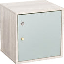 KaguBuy キューベル キューブボックス CUBE BOX オープン ガラス扉付き 棚付き 鍵付き 収納ボックス くすみカラー カラーボックス A4サイズ対応 木製 正方形 収納棚 リビング収納 おしゃれ ナチュラル
