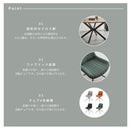 ロネ ダイニングテーブルセット 丸テーブル 4人掛け 5点セット 120cm ダイニングセット ダイニングテーブル セット コーデュロイ アイアン チェア 北欧 木目 ファブリック ダイニング カフェ【大型商品】