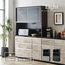 KaguBuy ライト レンジ台 キッチンボード 幅120cm 完成品 キッチン収納 収納家具 調湿機能 ２口コンセント付 シンプル おしゃれ モダン 組立設置付 アウトレット【大型商品】