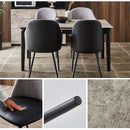 組立設置 セラミック調 伸長式 ダイニング 5点セット エクステンション 肘無し ダイニング 5点セット ダイニングテーブル ダイニングチェア チェア セット 伸縮 伸長 4人掛け テーブル ライト