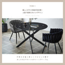 ダイニングテーブル 単品 円形ガラス 110丸 テーブル 北欧ガラステーブル 幅110cm カフェ風 デザイナーズ風 コンパクト 可愛い ラウンド Lucas リュカ