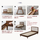 KaguBuy ルピナス ベッド ダブル ベッドフレーム すのこベッド 格子 セミダブルベッド 単品 D 北欧 ナチュラル ブラウン 木製 一人暮らし コンパクト 寝具 アウトレット【大型商品】