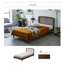 KaguBuy ルピナス ベッド ダブル ベッドフレーム すのこベッド 格子 セミダブルベッド 単品 D 北欧 ナチュラル ブラウン 木製 一人暮らし コンパクト 寝具 アウトレット【大型商品】