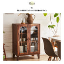 KaguBuy ノカ 食器棚 ロータイプ 幅70 カップボード 収納 日本製 大川家具 キッチン収納 収納 キッチン 組立設置付【大型商品】