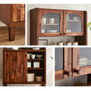 KaguBuy ノカ オープンボード キッチンボード 食器棚 幅85 ハイタイプ 日本製 大川家具 キッチン収納 収納家具 組立設置付【大型商品】