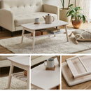 KaguBuy ルッコ テーブル 幅85 センターテーブル ローテーブル 折りたたみ 棚付 収納 折りたたみ 一人暮らし 新生活