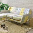 KaguBuy ラム ソファ 3人掛け パッチワーク 北欧  ローソファー リビング 三人掛け おしゃれ かわいい ソファー 新生活  布張り カジュアル デザイン【大型商品】