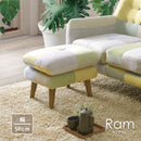 KaguBuy ラム オットマン 1人掛け パッチワーク ローソファ 一人掛け一人暮らし テーブル スツール