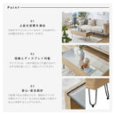 KaguBuy ローナン テーブル センターテーブル  幅100 ガラステーブル リビングテーブル ローテーブル 北欧 一人暮らし