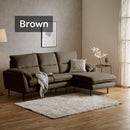 KaguBuy セラ  撥水 傷につよい カウチソファ 幅220cm 左カウチ 右カウチ オットマン 組み替え自由 3人掛け 北欧 韓国 シンプル おしゃれ アイボリー ネイビー ブラウン【大型商品】