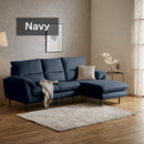 KaguBuy セラ  撥水 傷につよい カウチソファ 幅220cm 左カウチ 右カウチ オットマン 組み替え自由 3人掛け 北欧 韓国 シンプル おしゃれ アイボリー ネイビー ブラウン【大型商品】
