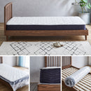 KaguBuy セレスタ セミダブルベッド マットレス付き 圧縮マットレス ベッド 宮無し 竹 竹無垢 すのこ ベッドフレーム 木製 フレーム シンプル フレームのみ 北欧 ナチュラル ライトブラウン 寝具 家具【大型商品】