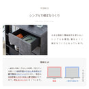 KaguBuy ロール キャビネット 幅80 収納家具 北欧 モダン 取っ手なし 上品 頑丈 箱組 木目 ツートーンカラー 国産