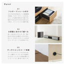 KaguBuy ロール テレビボード 幅140 ローボード 完成品 テレビボード テレビラック TV台 木目 国産