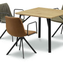 グローリー チェア 1脚 ダイニングチェア レザーファブリック アイアン ダイニング オフィス 食卓 デスクチェア