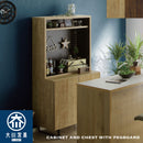 木製 リビング チェスト 幅80cm 高さ150cm 有孔ボード リビング収納 ディスプレイラック 引き出し リビング棚 リビングキャビネット スチール ナチュラル ブラウン 北欧 カジュアル モダン おしゃれ  大川家具 国産 アウトレット