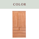 KaguBuy ネーヴェ ロッカータンス ワードローブ クローゼット 桐 鏡付 完成品 洋服掛け ハンガー掛け 壁面収納 整理タンス 幅90 国産 日本製 木製 引き出し レール付き 寝室 収納 大川家具【大型商品】