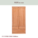 KaguBuy ネーヴェ ロッカータンス ワードローブ クローゼット 桐 鏡付 完成品 洋服掛け ハンガー掛け 壁面収納  整理タンス 幅90 国産 日本製 木製 引き出し レール付き 寝室 収納 大川家具【大型商品】