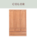 KaguBuy ネーヴェ ロッカータンス ワードローブ クローゼット 桐 鏡付 完成品 洋服掛け ハンガー掛け 壁面収納  整理タンス 幅120 国産 日本製 引き出し レール付き 寝室 収納 大川家具【大型商品】