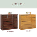 収納チェスト ローチェスト 桐 ウレタン樹脂塗装 箱組ロッキング 長引き出しフルオープンレール付 垣板１５ｍｍ 底板１２ｍｍ 二色 ダークブラウン ナチュラル 120ローチェスト Chad