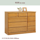 収納チェスト ローチェスト 桐 ウレタン樹脂塗装 箱組ロッキング 長引き出しフルオープンレール付 垣板１５ｍｍ 底板１２ｍｍ 二色 ダークブラウン ナチュラル 120ローチェスト Chad