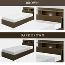 ベッド 寝具 シングルベッド シングル 棚付きベッド 収納付きベッド フロアライト付きベッド コンセント付きベッド ベッドフレーム ブラウン ホワイト ダークブラウン ナチュラル おしゃれ 組み換えベッド 送料無料【大型商品】