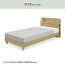 セミダブルベッドフレーム セミダブルベッド プリント化粧繊維板 メラミン化粧繊維板 不織布 LEDライト付 コンセント付 裾棚付 マッド別 シンプル 安い お買い得  Rulan ルラン LEG SDベッド【大型商品】