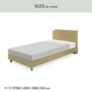 シングルベッド シングルベッドフレーム 木目柄 木目調 LEDライト付 コンセント付 不織布 プリント化粧繊維板 メラミン化粧繊維板 マット別 シンプル 安い Lemire ルミール  LEG Sベッド【大型商品】