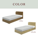 引出し付き セミダブルベッドフレーム セミダブルベットフレーム LEDライト付 コンセント付 引出し (2杯) 付 プリント化粧繊維板 メラミン化粧繊維板 不織布 シンプル シンプルデザイン フレームのみ  ルミール【大型商品】