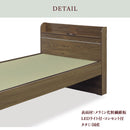イ草畳ベッド ラリー ベッド シングルベッド LEDライト付 コンセント付 幅99 和風 Sベッド KaguBuy【大型商品】