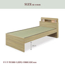 KaguBuy ロータス ベッド ベッドフレーム ライト付 Wスライドコンセント付 国産 日本製 幅100 和風 イ草畳ベッド【大型商品】