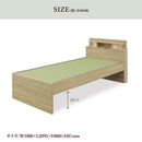 KaguBuy ロータス 和紙畳 ベッド ベッドフレーム ライト付 Wスライドコンセント付 国産 日本製 幅100 和風 和紙 畳ベッド【大型商品】