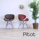 ピトー ダイニングチェア 背もたれ付き イームズチェア おしゃれ カフェ風 チェア シェルチェア イームズチェア PU 木製