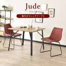 ジュード テーブル ダイニングテーブル 単品 2人掛け 幅90アンティーク風 2人用 ブラック アイアン脚