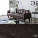 KaguBuy デッゼ ソファ 2.5人掛け レザーファブリック ヴィンテージ ソファー ローソファ 2人掛け 2.5P 2P 2人用 レトロ レザー調【大型商品】