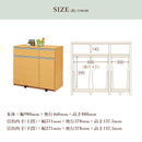 国産 ダストBOX 3分別 3色対応 ブラウン ホワイト ナチュラル カウンター ごみ箱 ダストボックス キッチン収納 キャスター付き ゴミ入れ 収納 完成品 Lvina ルビナ