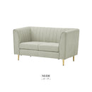 【在庫限り】KaguBuy ラフィネ ソファ ソファー 2人掛け 北欧 ゴールド脚 くすみ ガーリー かわいい エレガント ファブリック リビング 2.5人掛け アウトレット【大型商品】