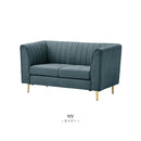 【在庫限り】KaguBuy ラフィネ ソファ ソファー 2人掛け 北欧 ゴールド脚 くすみ ガーリー かわいい エレガント ファブリック リビング 2.5人掛け アウトレット【大型商品】