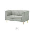 【在庫限り】KaguBuy ラフィネ ソファ ソファー 2人掛け 北欧 ゴールド脚 くすみ ガーリー かわいい エレガント ファブリック リビング 2.5人掛け アウトレット【大型商品】