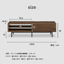 KaguBuy ルーレウ 日本製 テレビ台 ローボード 完成品 140cm幅 テレビボード おしゃれ 北欧 おしゃれ 北欧 ナチュラル ブラウン アウトレット